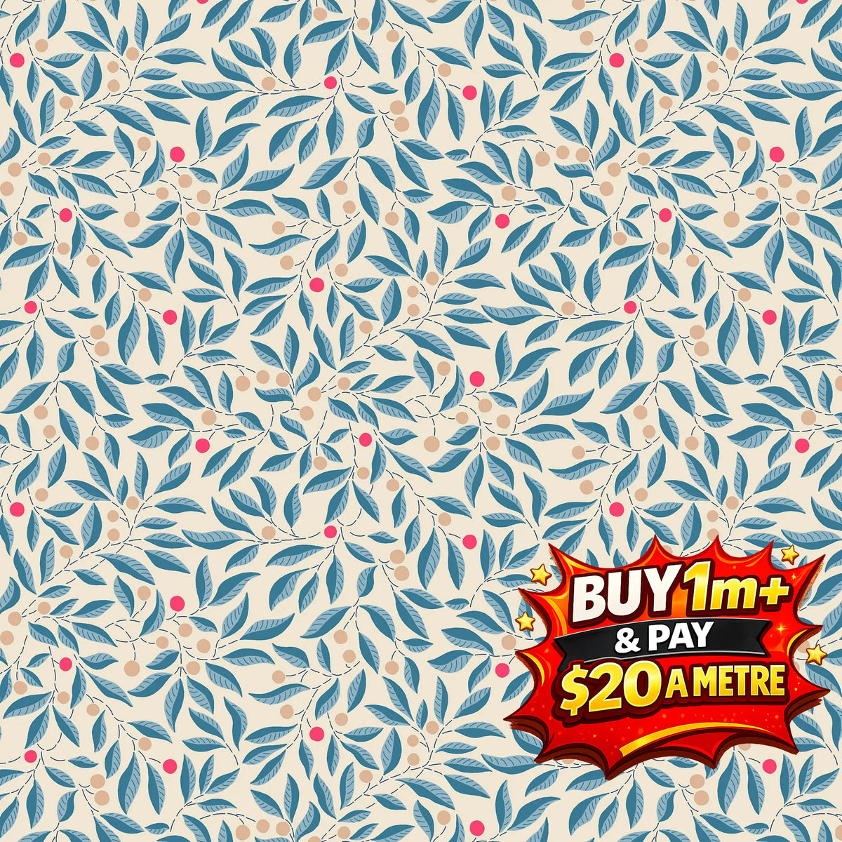 Liberty Lasenby CRAFT GARDEN- L01667455B - 100% Cotton Quilting Fabric Australia