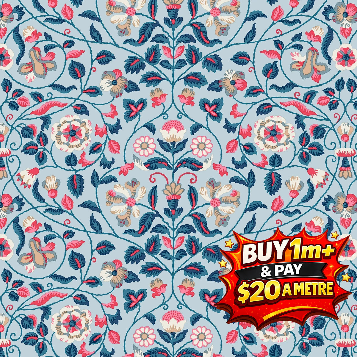 Liberty Lasenby CRAFT GARDEN- L01667457B - 100% Cotton Quilting Fabric Australia