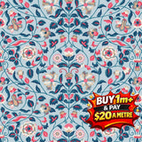 Liberty Lasenby CRAFT GARDEN- L01667457B - 100% Cotton Quilting Fabric Australia