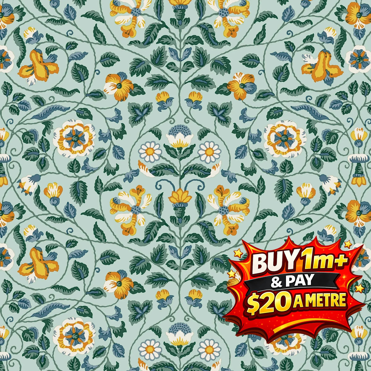 Liberty Lasenby Craft Garden Fabric – L01667457C – 100% Cotton Quilting Fabric Australia