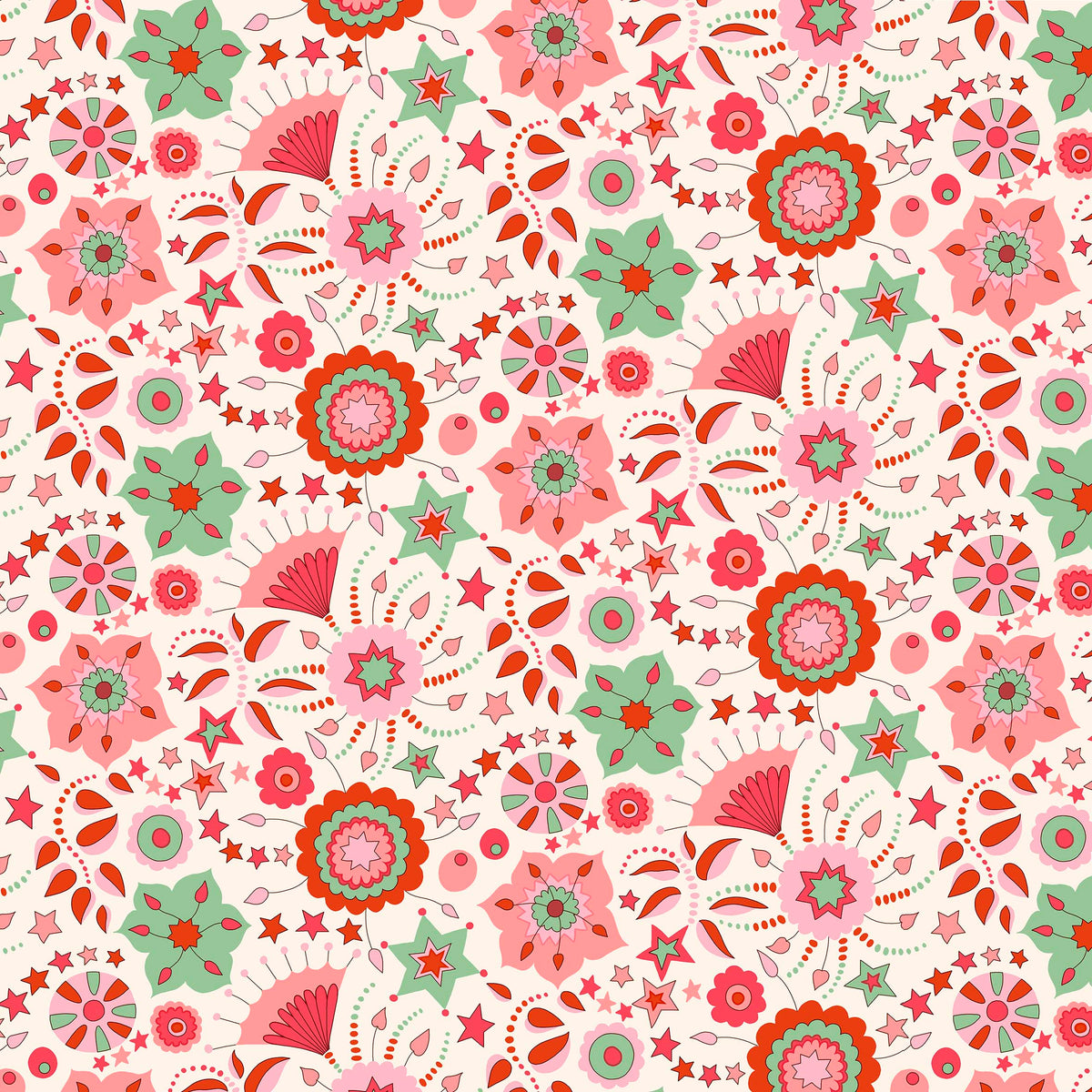 SUMMER FAIR FESTIVAL FLORALS - L01667505C - 100% Cotton