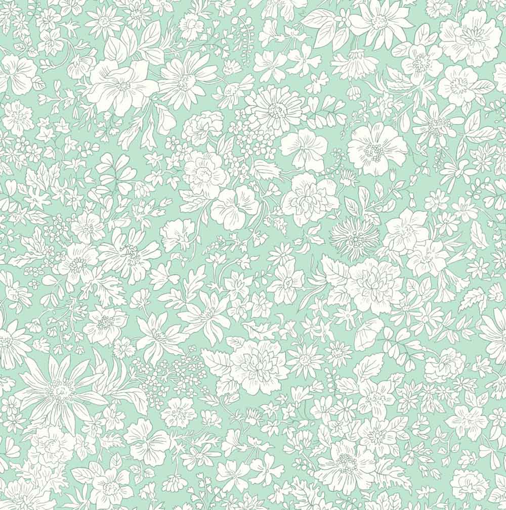 Liberty Emily Belle Soft Mint 100% Cotton