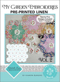 My Garden Embroideries Volume 2 Pre-Printed Linen in Birch By Lilabelle Lane Creations