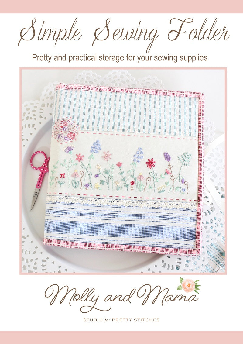 Simple Sewing Folder Pattern and Pre-Printed Linen by Molly and Mama