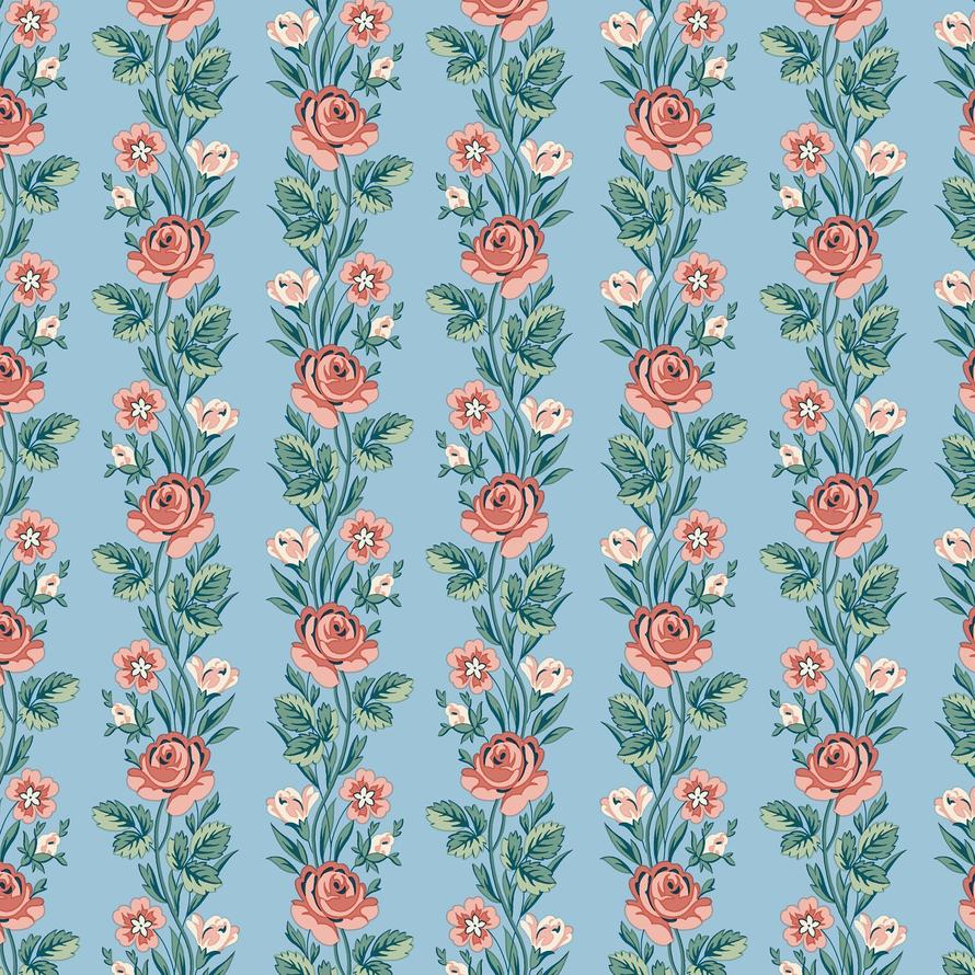 Liberty Palace Garden – Regal Stripe C (L01667487C) 100% Cotton Fabric WOF 110cm- 112cm