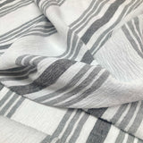 Grey/White 100% Linen 190 GSM