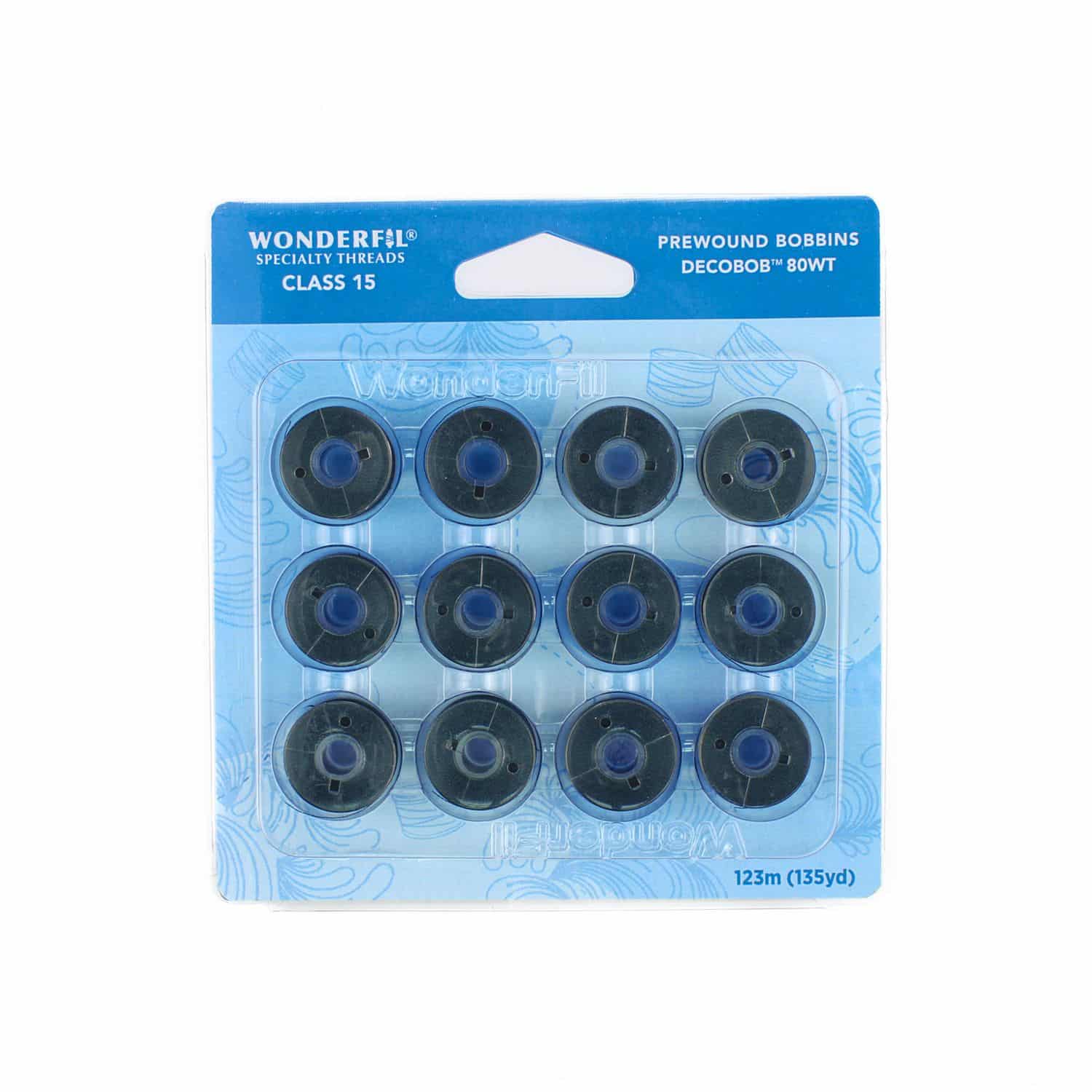 DecoBob prewound bobbins 315 Metal Blue Class 15