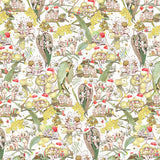 MAY GIBBS XMAS GOSSIPING GUMNUTS WHITE - MG1033 - 100% Cotton