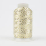 Thread - Spotlite Rayon Metallic - 40Wt - MT6215 - White/Gold - 1000m/1094yd