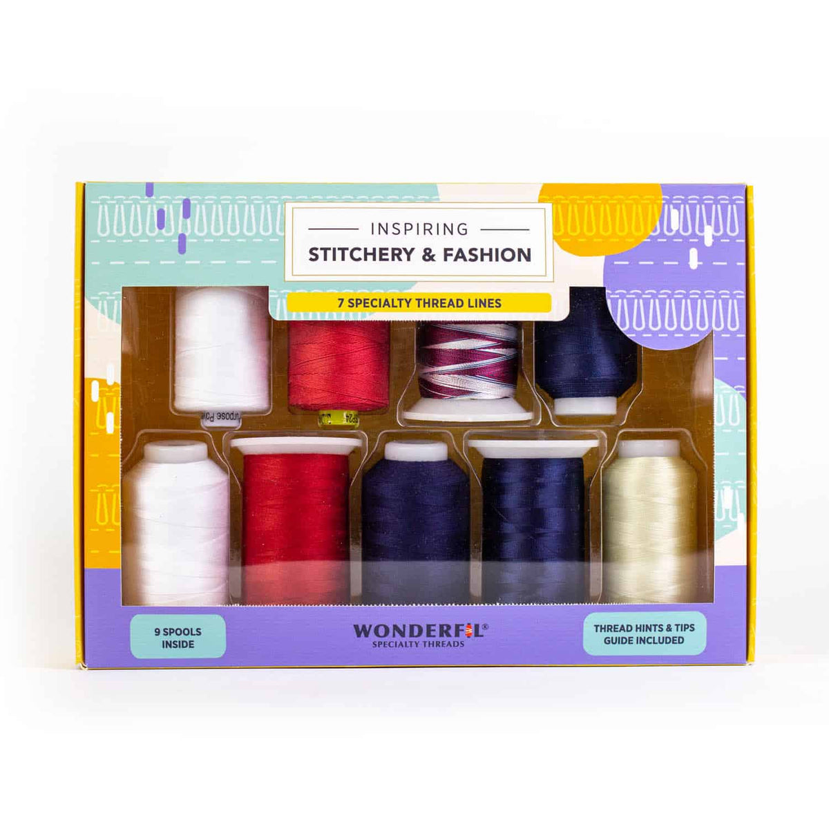 WonderFil Inspiring Stitchery & Fashion Pack – 9 Spools