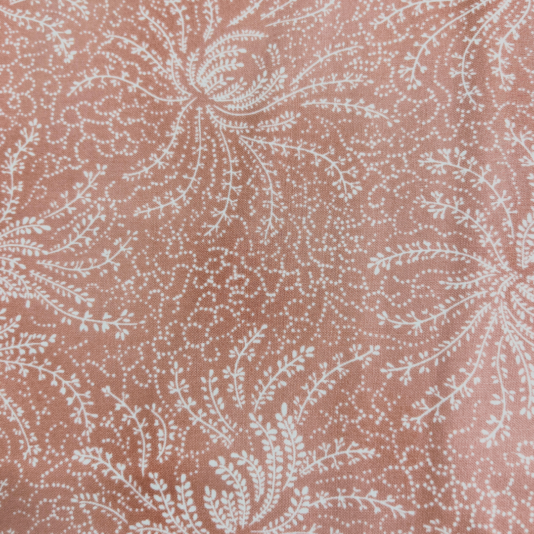 Millvale Fernery K5111 Pink Ferns Fabric WOF 110cm - 112cm