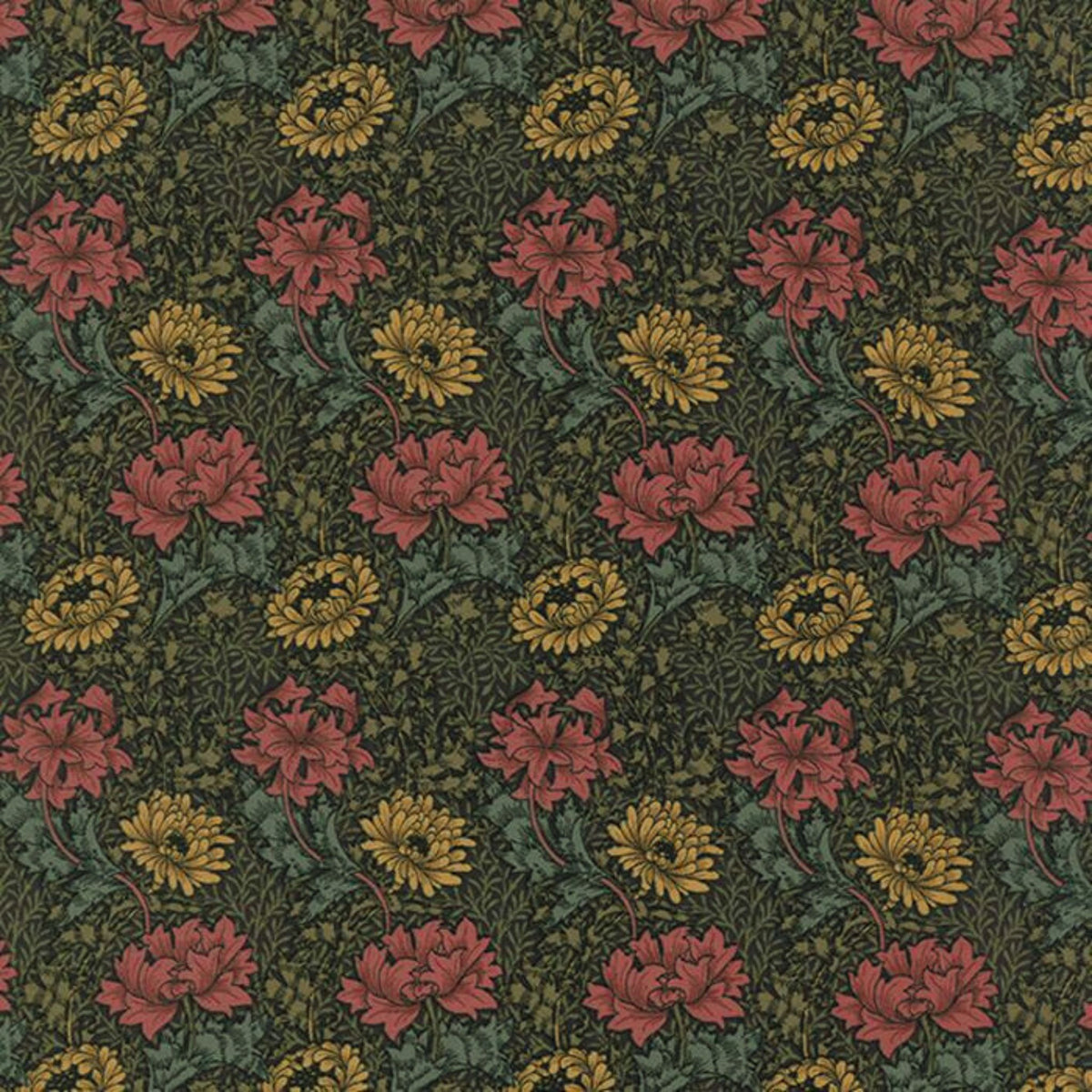 Morris Earthly Paradise Moda 8330 Chrysanthemum