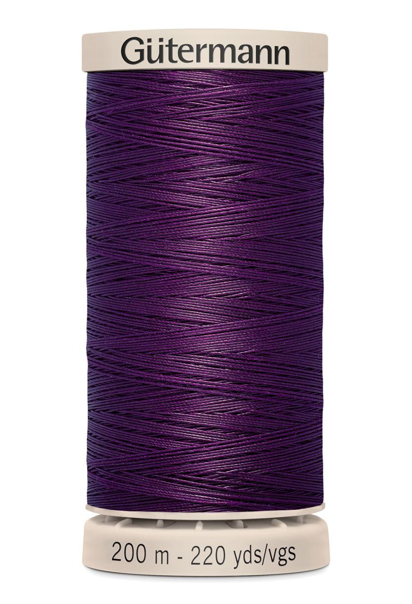Waxed Cotton Quilting Thread #3832 PURPLE, 200m Spool