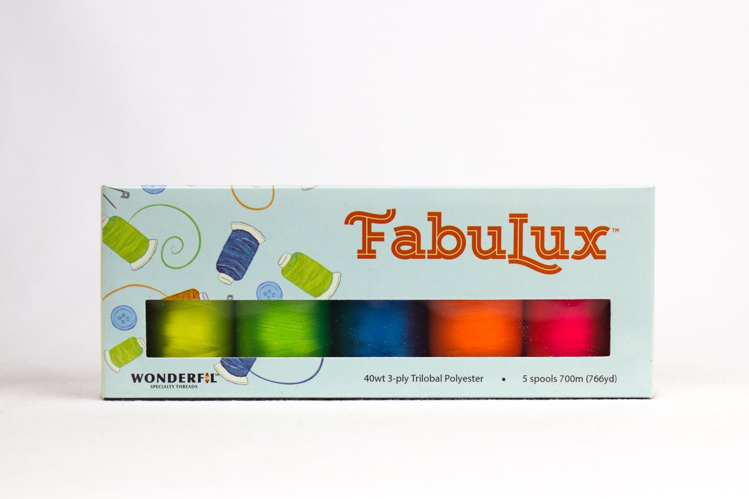 WonderFil FabuLux Packs – 40Wt Trilobal Polyester – 5 Spools