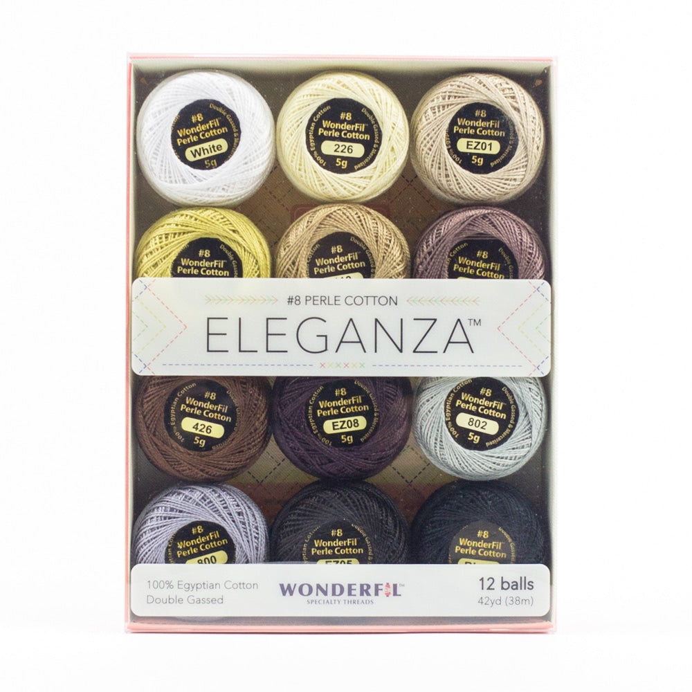 WonderFil Eleganza Ball Packs – #8 Perle Cotton – 12 Balls