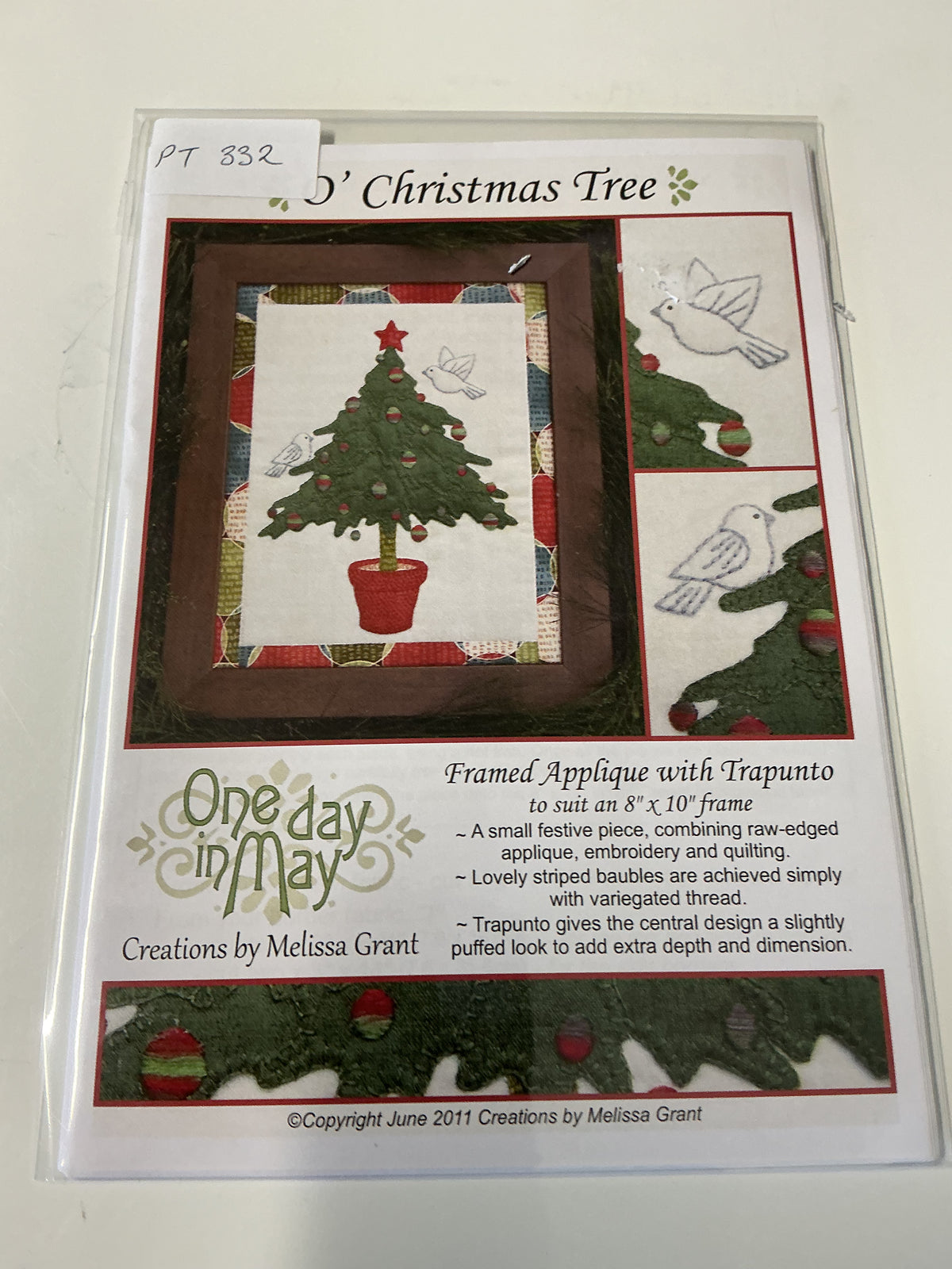 O' Christmas Tree Framed Appliqué Pattern