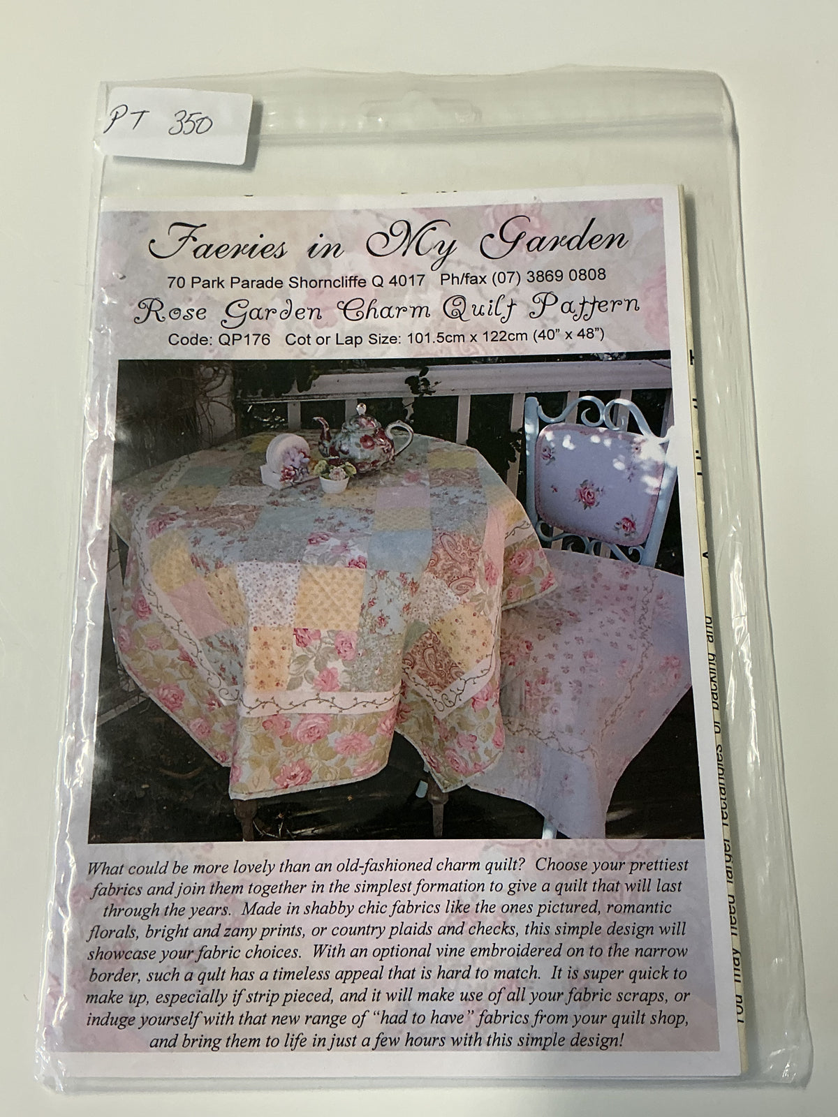 Rose Garden Charm Quilt Pattern