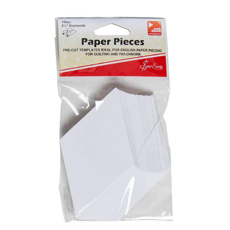 Sew Easy 2.5" Diamond Paper Pieces.   100pce