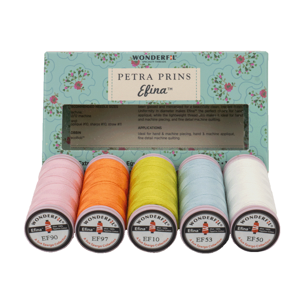 WonderFil Petra Prins Efina Packs – 60Wt Egyptian Cotton