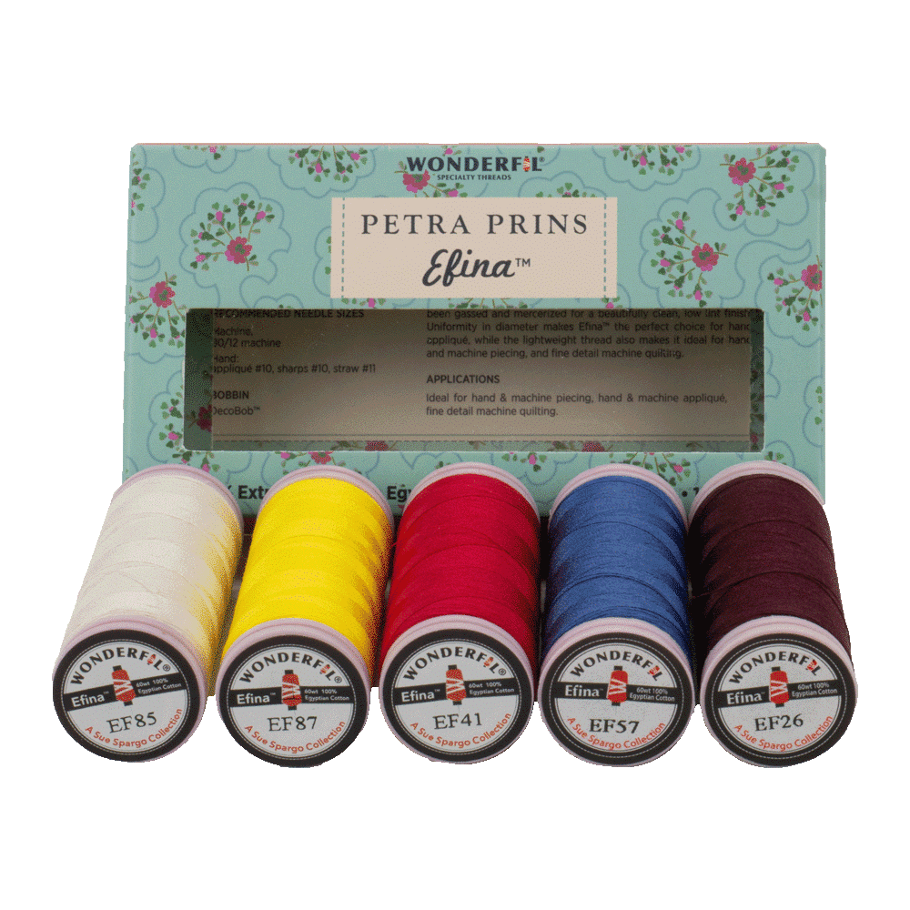 WonderFil Petra Prins Efina Packs – 60Wt Egyptian Cotton
