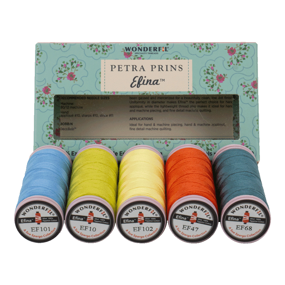 WonderFil Petra Prins Efina Packs – 60Wt Egyptian Cotton