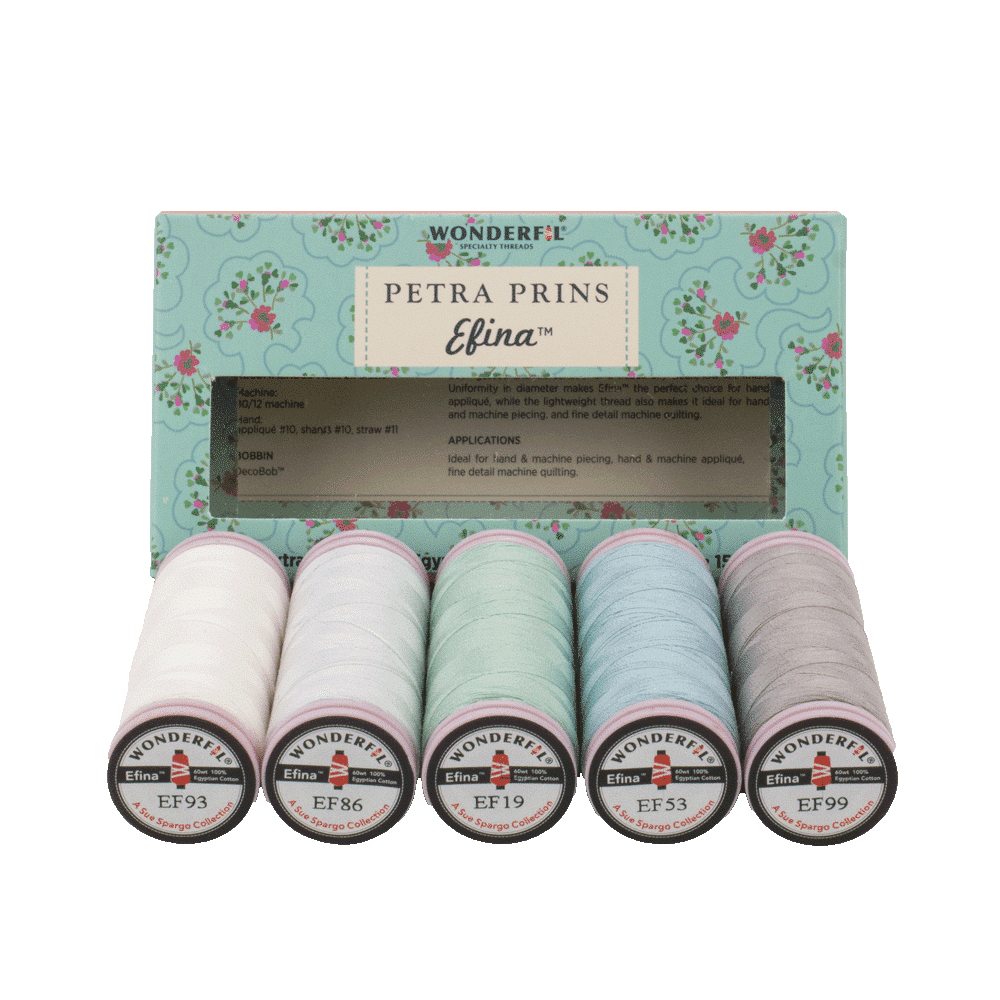 WonderFil Petra Prins Efina Packs – 60Wt Egyptian Cotton