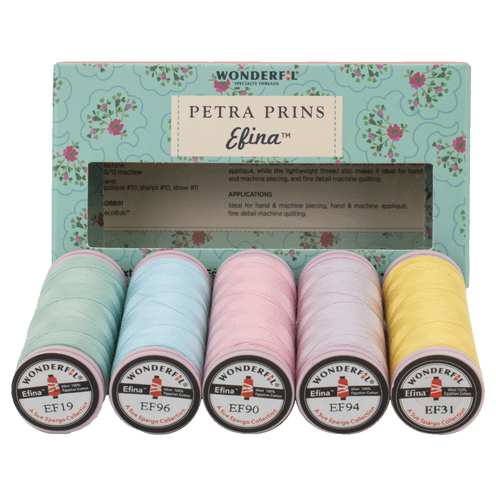 WonderFil Petra Prins Efina Packs – 60Wt Egyptian Cotton