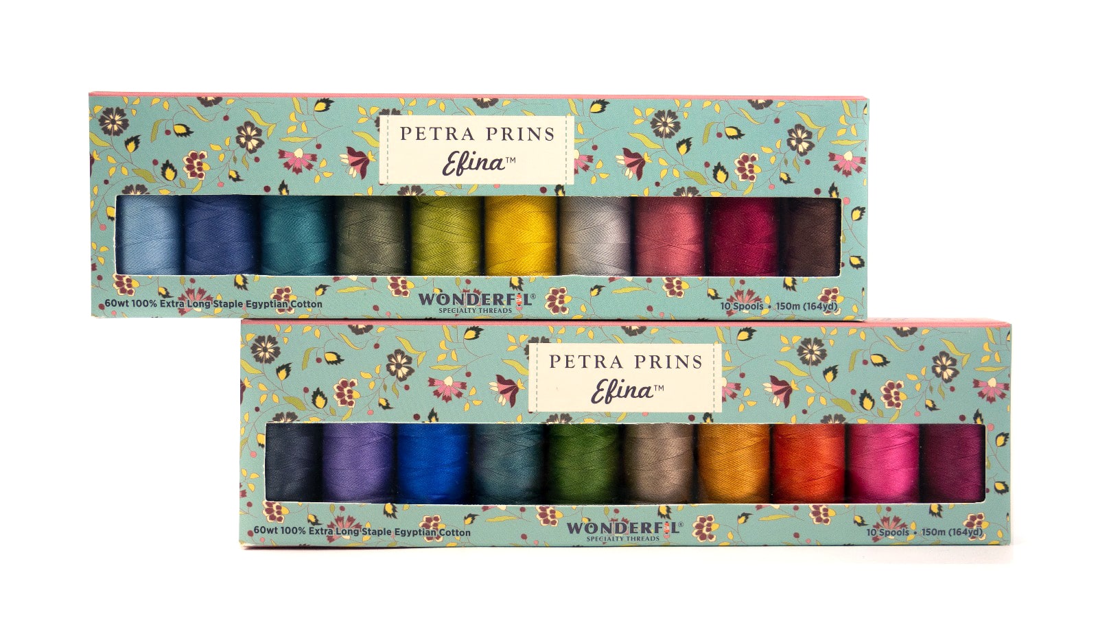 WonderFil Petra Prins Efina Packs – 60Wt Egyptian Cotton
