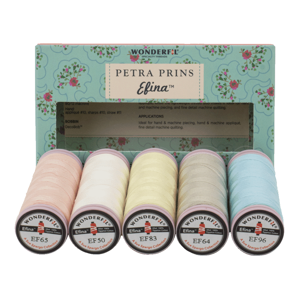 WonderFil Petra Prins Efina Packs – 60Wt Egyptian Cotton