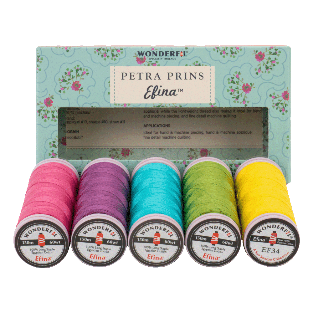 WonderFil Petra Prins Efina Packs – 60Wt Egyptian Cotton