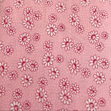 Pink and White Flowers Fabric 100% Cotton WOF 110cm -112cm