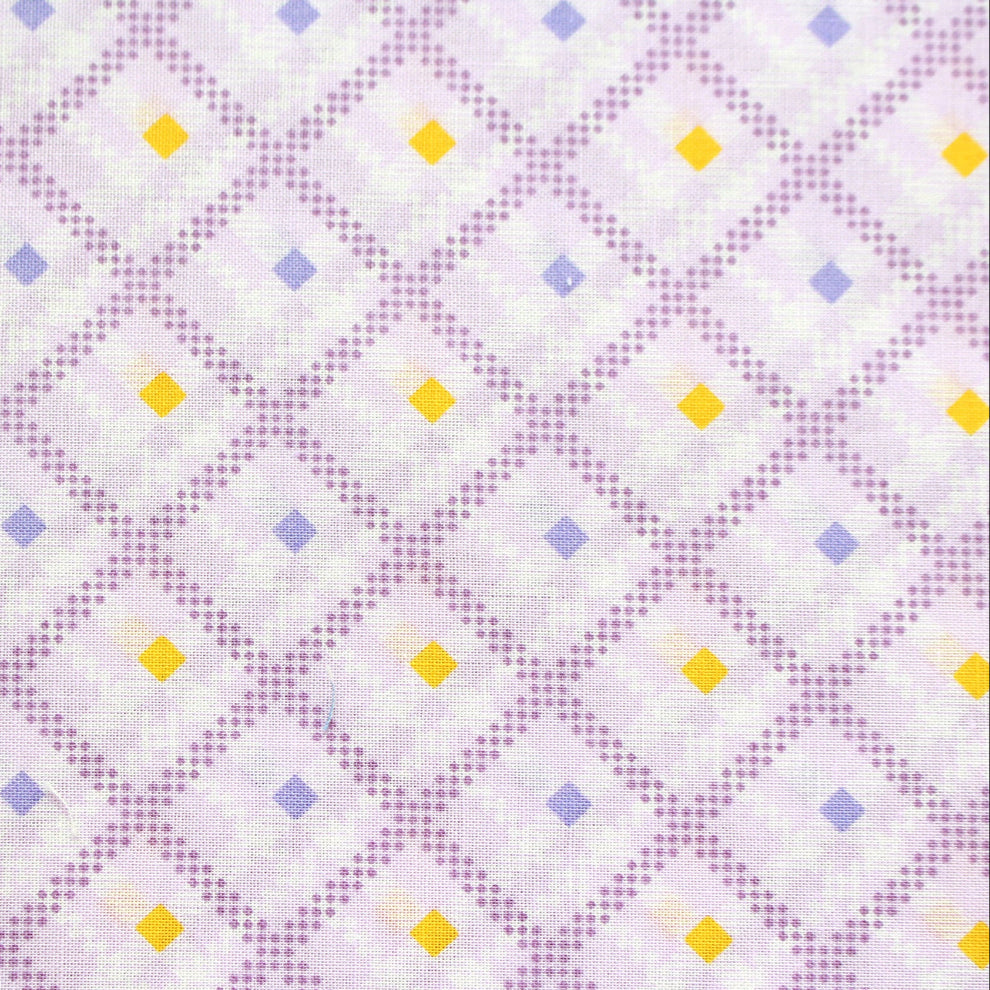 Plaid in Lilac | Happy Message 30s 100% Cotton Fabric WOF 110cm-112cm