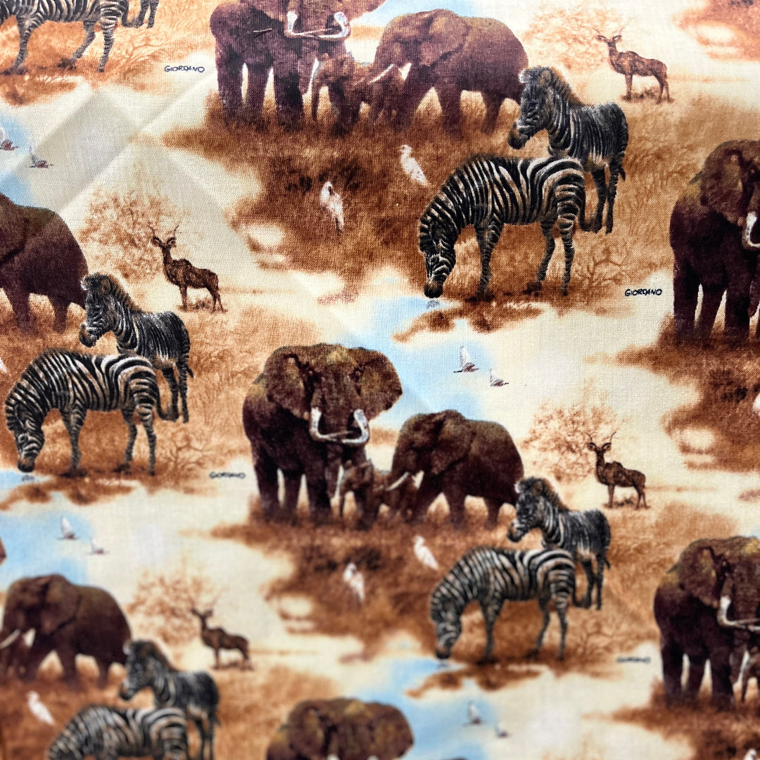 Plains of Africa 100% Cotton Fabric WOF 110cm-  112cm