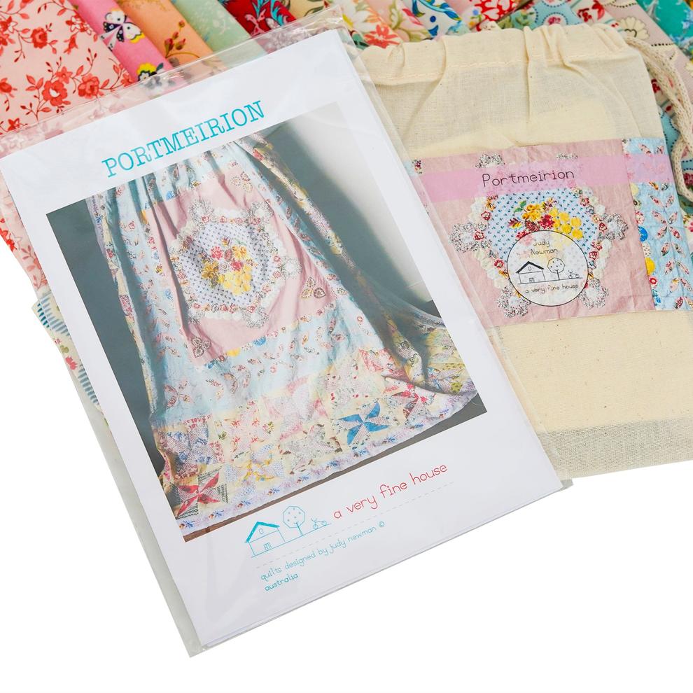 Portmeirion Quilt Pattern, Templates & Kit by Judy Newman Design A