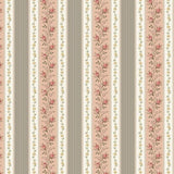 First Blush – R210660D Rose Stripe Taupe - 100% Cotton