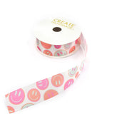 Create Handmade Satin Ribbon Spool - 22mm x 3m - Smiling Faces