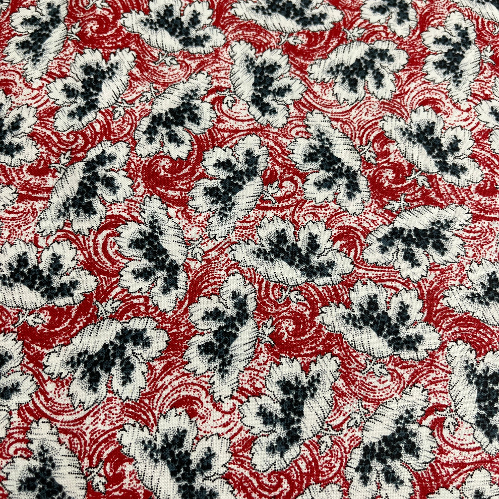 Red Floral David Textiles DT-8010-8C 100%Cotton WOF 110cn - 112cm