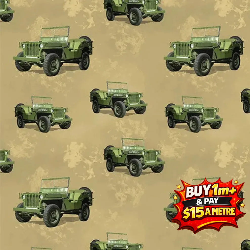 Army 100% Cotton Fabric WOF 110cm- 112cm