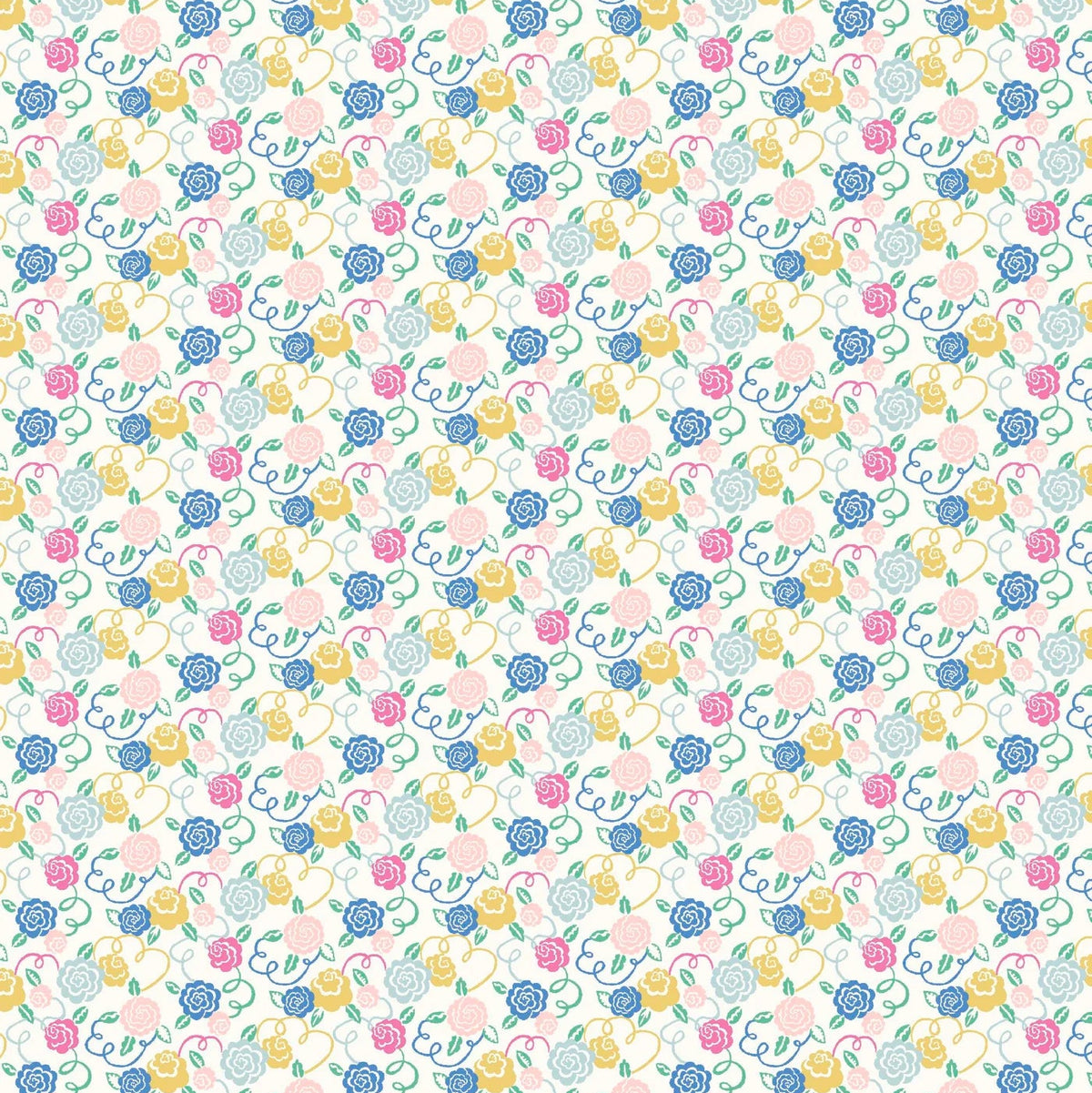 Liberty Deco Dance Ribbon Rose- 100% Cotton