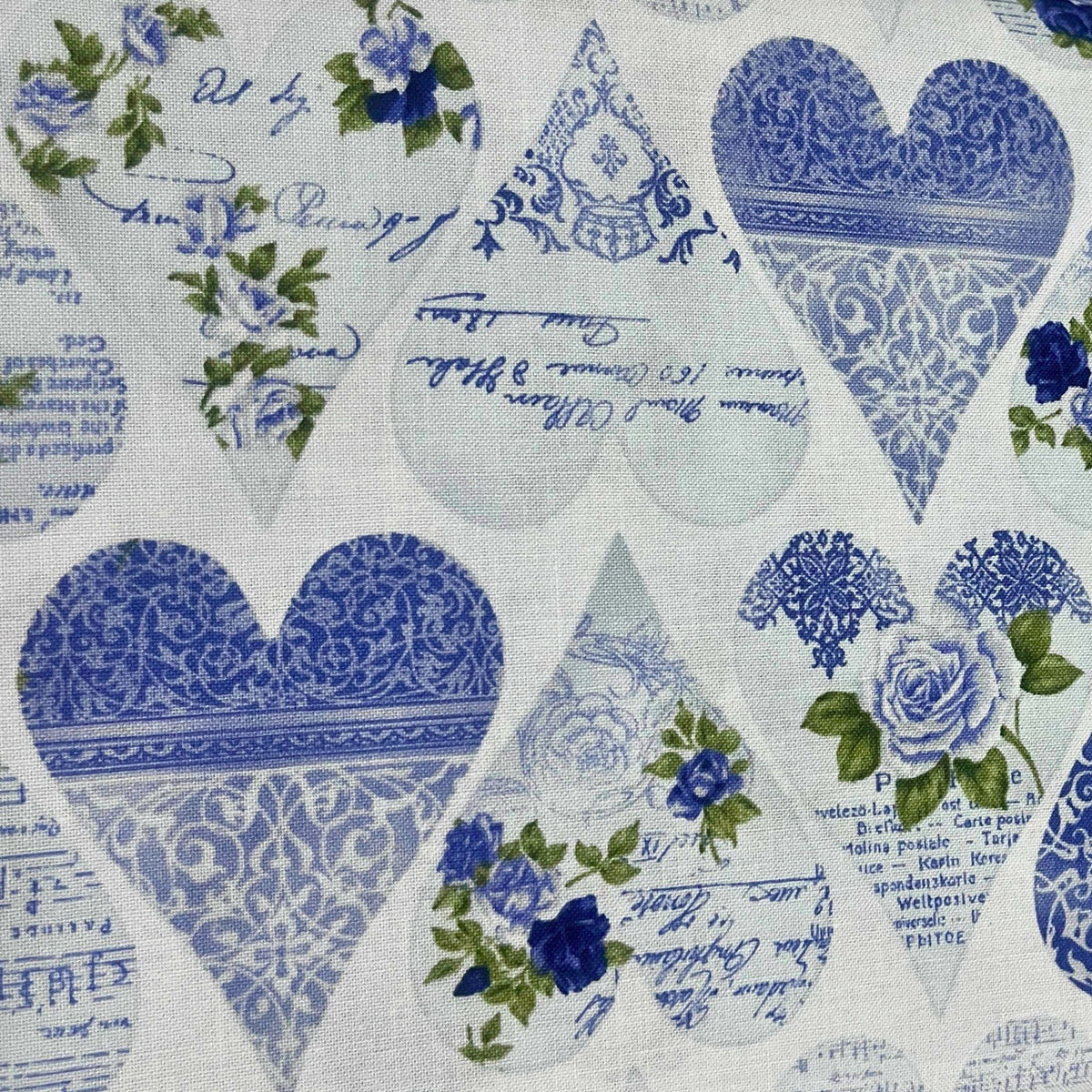 Romance By Stof 4500002 Blue Hearts