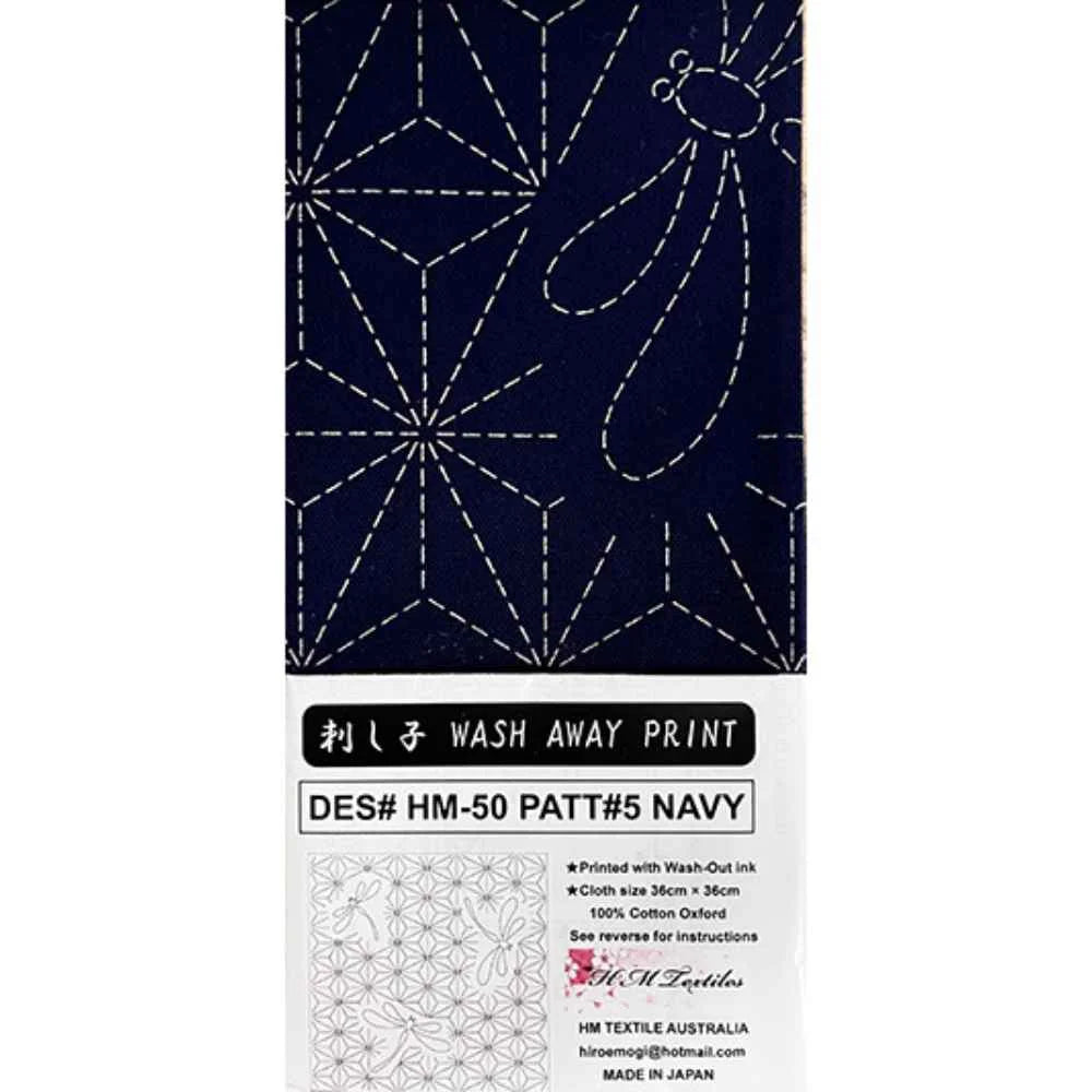 Sashiko Cloth: DES# HM50 PATT# 5 Navy