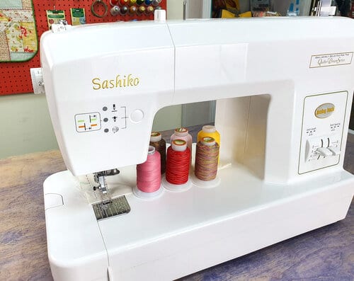 Thread - Lint-Free Cotton - Silco™ 35Wt - SCM04 - Teal/Yellow/Pinks - 700m/766yd