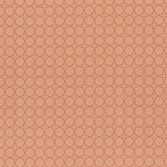 Coral Decorative Geo Juliette w45n 100% Cotton Fabric