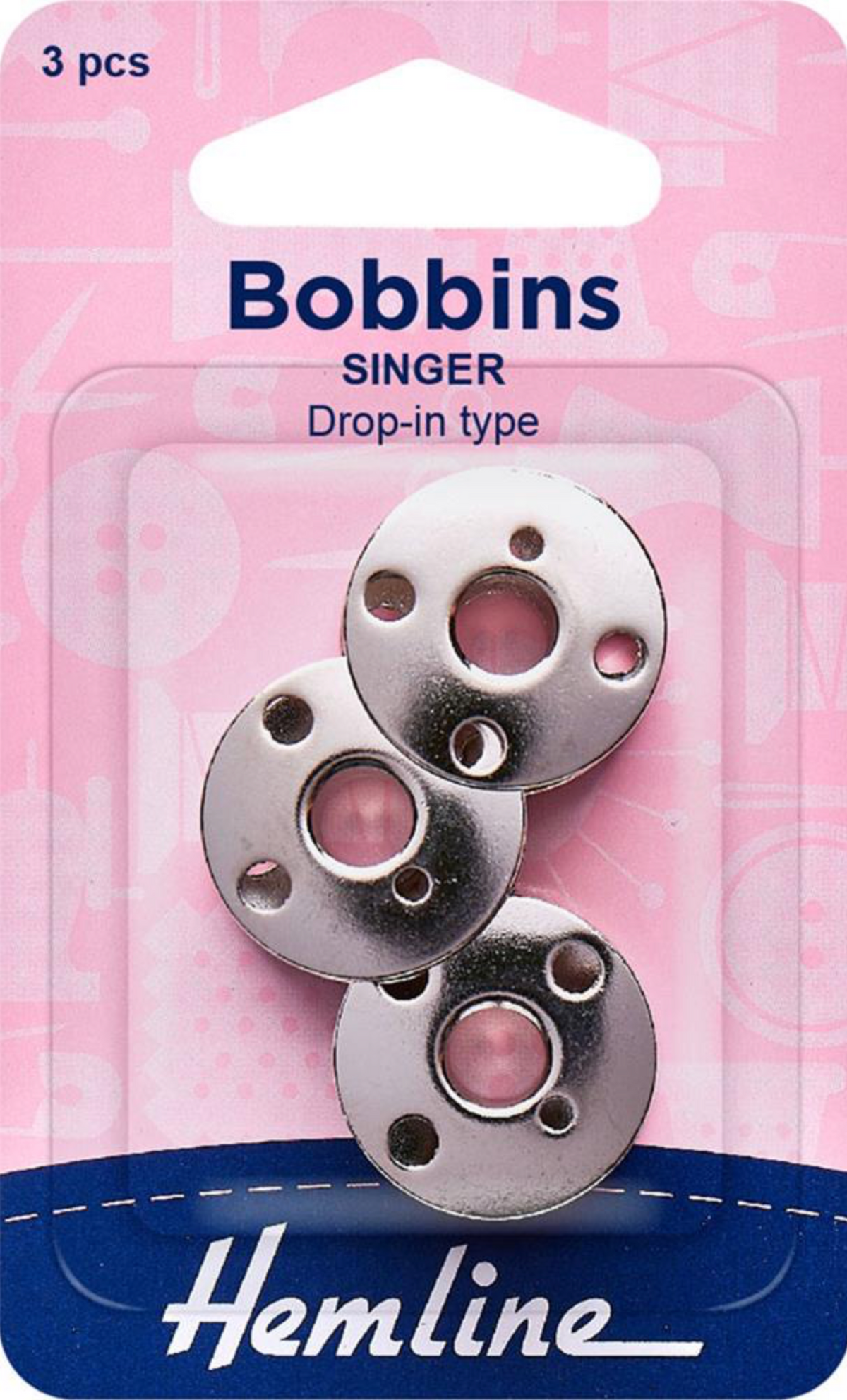 Hemline Metal Bobbins SINGER 3pcs