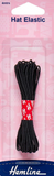 Hemline Hat Elastic Black - 4mtrs