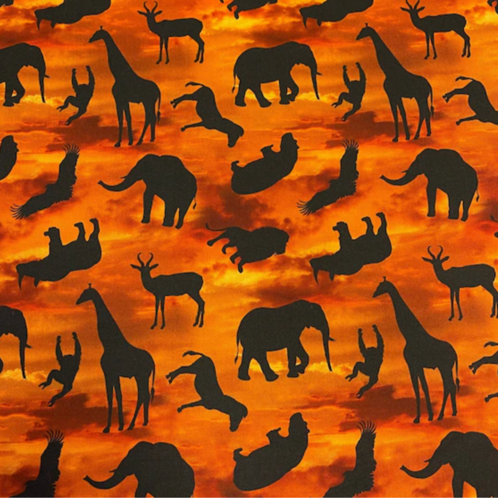 KK Fabrics African Safari - Orange / Sunset