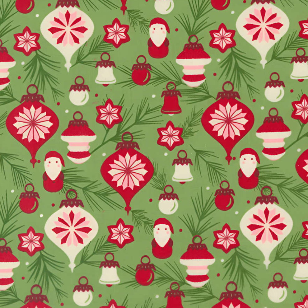 Moda Fabric - Once Upon A Christmas Mistletoe Fabric by Sweetfire Road