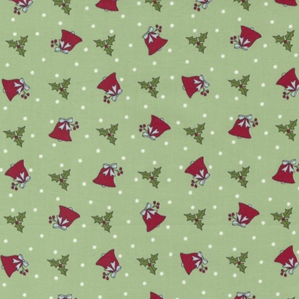 I Believe in Angels - Moda Fabrics - Holly Bells, Mistletoe