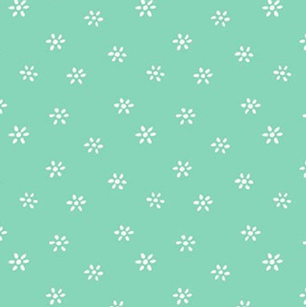 KK Fabric Yummy Scrummy Day Sugar Flower Green