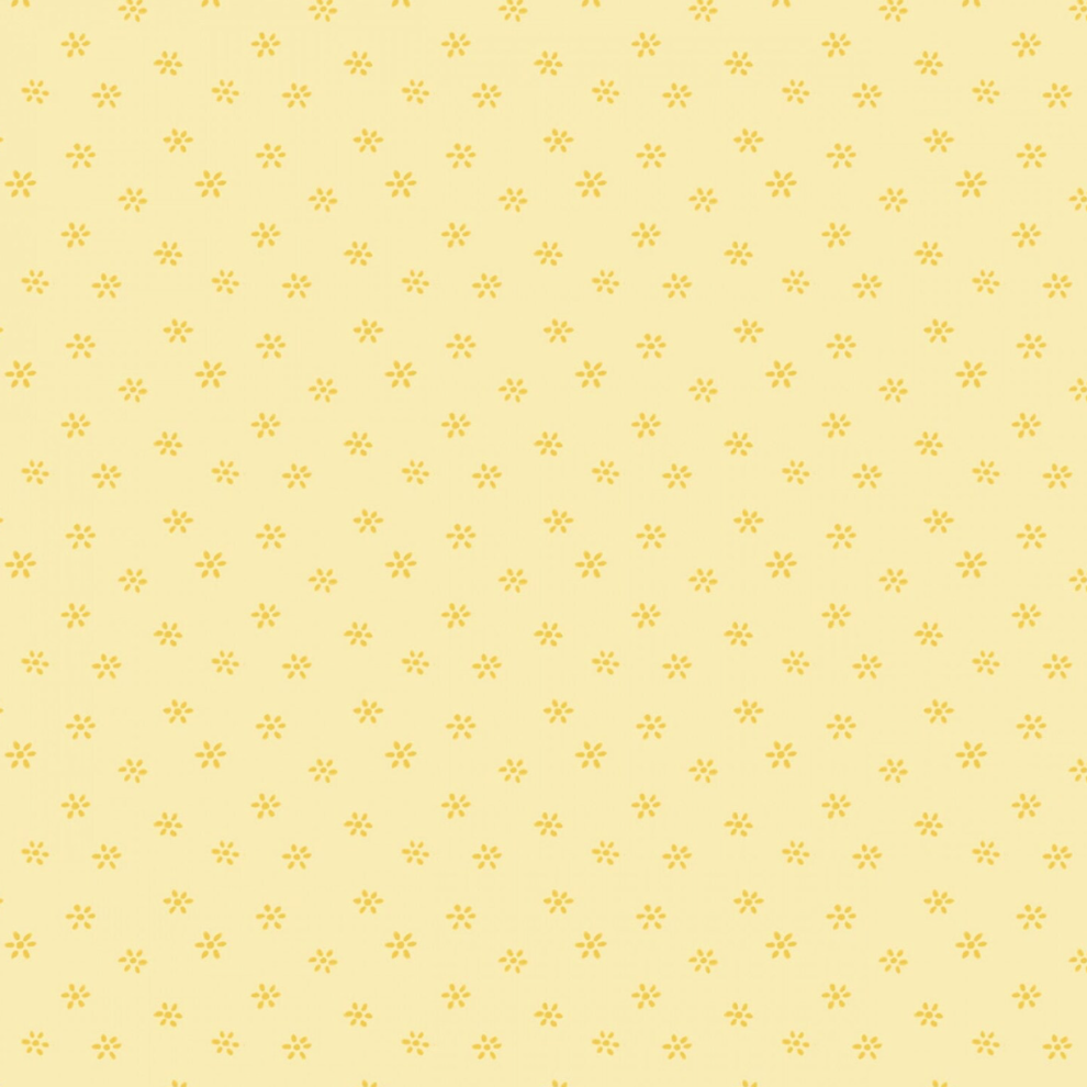 KK Fabric Yummy Scrummy Day Sugar Flower Yellow